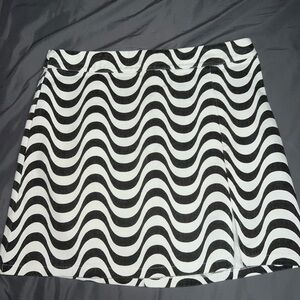 Black and White Mini Skirt